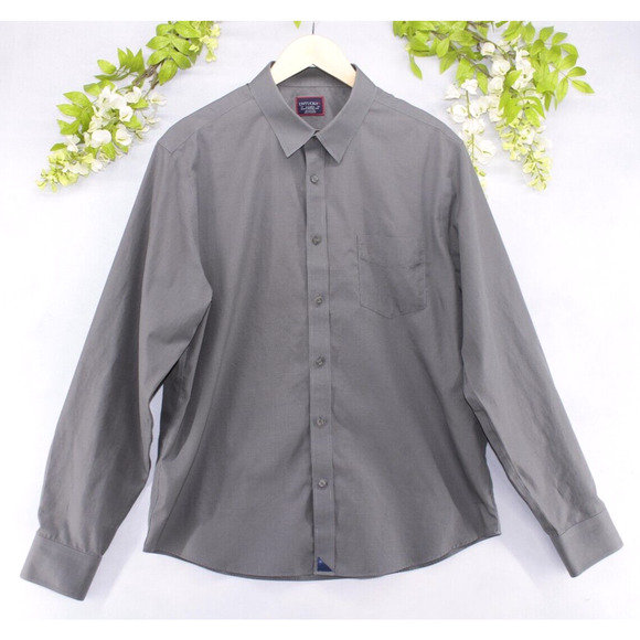 UNTUCKit Men's Slim Fit Wrinkle Free Button Up Casual Long Sleeve Gray Sz XL - Picture 1 of 5